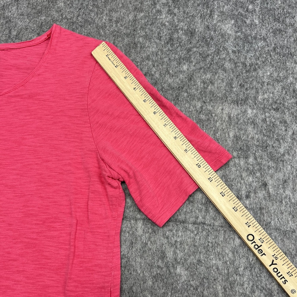 Chicos Shirt Womens Large 2 Pink The Ultimate Tee Cotton Modal Slub Preppy Top - Picture 8 of 13
